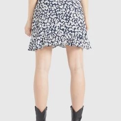 Schlussverkauf 🔔 Khujo UNDINE - A-Linien-Rock - Dunkelblau-weiß Geblümt, Damen 🌟 -khujo Verkaufsladen c6262db96da646c986e5b5f9f1515b7e