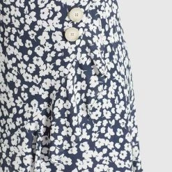 Schlussverkauf 🔔 Khujo UNDINE - A-Linien-Rock - Dunkelblau-weiß Geblümt, Damen 🌟 -khujo Verkaufsladen c9cce63f929e4e10925cfbaa39613f18