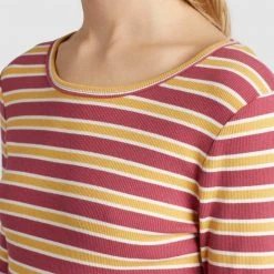 Brandneu ❤️ Khujo SICHUAN - Langarmshirt - Rosa-ocker Gestreift, Damen 😀 -khujo Verkaufsladen ca8facf2924e4998a965f042e9ff66da