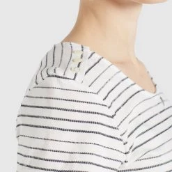 Brandneu 😉 Khujo RAFAELA - T-Shirt Print - Weiß-schwarz Gestreift, Damen 👏 -khujo Verkaufsladen cecfcb76bce04e8291b905ceed1f2a24