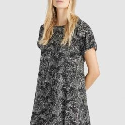 Beste Bewertungen von 😉 Khujo IOCASTE - Jerseykleid - Schwarz Gemustert, Damen ❤️