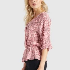 Aktion 🎉 Khujo RINALDA - Bluse - Rot Weiß Geblümt, Damen 🎉 -khujo Verkaufsladen d0f4a86a1ded4010a8f853e08b94e346