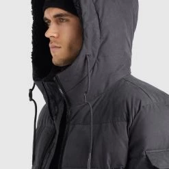 Bester Verkauf 🔔 Khujo RIDLEY2 - Wintermantel - Dunkelgrau, Herren 😉 -khujo Verkaufsladen d3b221ec10c74616b83cbe5526eda38e