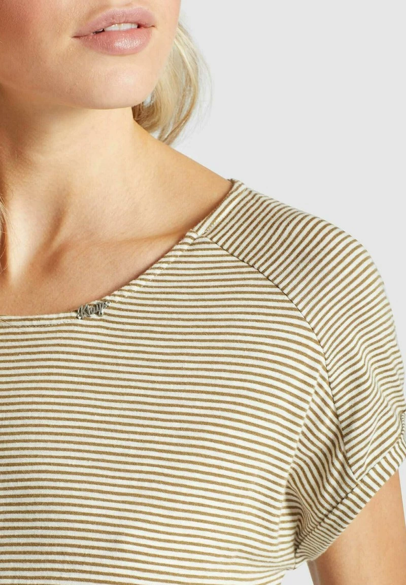 Neu 😍 Khujo ANNEMARIE - Jerseykleid - Weiß-ocker Gestreift, Damen 🔥 6 Neu 😍 Khujo ANNEMARIE - Jerseykleid - Weiß-ocker Gestreift, Damen 🔥 – Bild 6