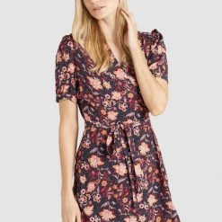 Besorgen 👏 Khujo FROMMET - Freizeitkleid - Orange-rot Gemustert, Damen 🔥