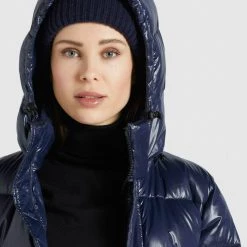 Rabatt ❤️ Khujo WENCKE SHINY - Wintermantel - Dunkelblau Glänzend, Damen 🌟 -khujo Verkaufsladen ddbcdd27b992405b9919ff58b495a584