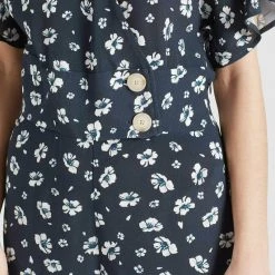 Budget ✨ Khujo BORGIA - Jumpsuit - Blau-weiß Geblümt, Damen 🔥 -khujo Verkaufsladen dff651dec68045d19295f25e2d4c7b6c