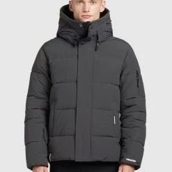 Coupon 🛒 Khujo BARAT - Winterjacke - Dunkelgrau, Herren 😍