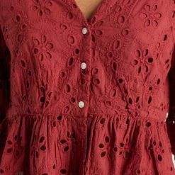 Rabatt 🥰 Khujo GALILEA - Bluse - Rotbraun, Damen 👏 -khujo Verkaufsladen e926a3c78a344c49a0744268d25737a1