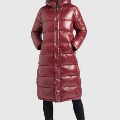 Bestpreis 🎁 Khujo CORINNA - Wintermantel - Weinrot Glänzend, Damen 🎉