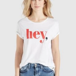 Bestpreis 😀 Khujo BANANI HEY - T-Shirt Print - Weiß, Damen ✨ -khujo Verkaufsladen f043781b8f0a4371b4c59196005414c0
