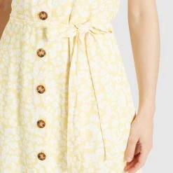 Bestpreis 🔥 Khujo GOYA - Blusenkleid - Gelb-weiß Geblümt, Damen 🥰 -khujo Verkaufsladen f22172eed23b4e24aac415791ef07370