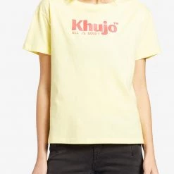 Beste Bewertungen von ✨ Khujo MARLENIA LOGO - T-Shirt Print - Yellow, Damen 🤩