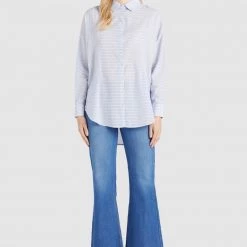 Aktion ✨ Khujo HINDE - Hemdbluse - Blue/white, Damen 🤩 -khujo Verkaufsladen f58e2b57ce9842ac8abe4a9092618b95