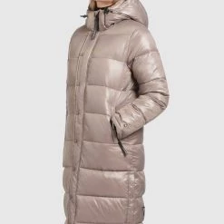 Budget 👍 Khujo CORINNA SHINY - Wintermantel - Taupe Glänzend, Damen ⌛ -khujo Verkaufsladen f5df35eddfab4a549b2a33c6b41ccea5