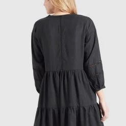 Coupon 💯 Khujo CREPES - Freizeitkleid - Schwarz, Damen 😀 -khujo Verkaufsladen f746a911c88248b8858b75479274ab69