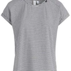 Auslauf 👏 Khujo BABSI - T-Shirt Print - Schwarz Weiß Gestreift, Damen ⌛ -khujo Verkaufsladen fc7e1d0c0ba34fc2a396cba5fc3e3105