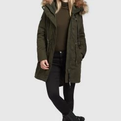 Coupon 🎁 Khujo CODISH - Wintermantel - Dunkelgrün, Damen 🧨 -khujo Verkaufsladen fe9de6d99a304fd09e1d3990425e783f