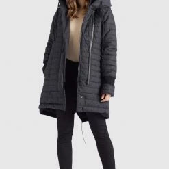 Schlussverkauf 👏 Khujo MANTEL TOPSY2 - Wintermantel - Schwarz Weiß Meliert, Damen 💯 -khujo Verkaufsladen febf4f1369034c56976023d2e854090b