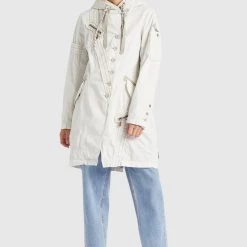 Am billigsten ⌛ Khujo ZARIA - Parka - Beige/off White, Damen ✨