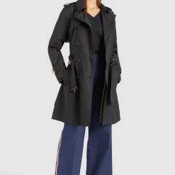 Coupon 👏 Khujo AMELE - Trenchcoat - Schwarz, Damen 😍 -khujo Verkaufsladen ff2151b8e8aa45c4a22f77731974f316